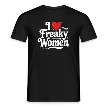 J’ai le cœur des femmes freaky (Tee des femmes un peu déjantées) - T-shirt homme - noir - Devant - AI Model Male 178 light (178cm)