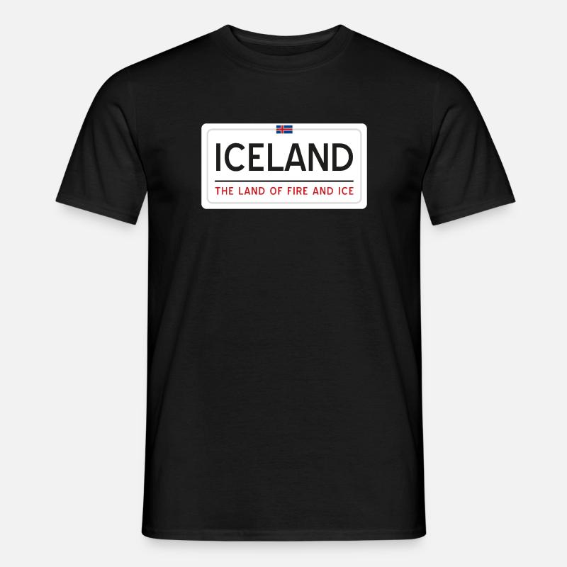 Island-Zeichen - Männer T-Shirt - Schwarz