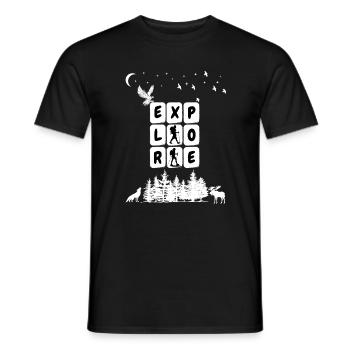Explore Camping Graphic - Men's T-Shirt - black - Front - AI Model Male 178 light (178cm)