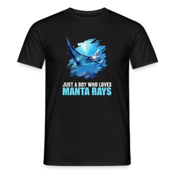 Raies Manta Raies - T-shirt homme - noir - Devant - AI Model Male 178 light (178cm)