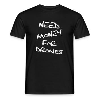 Drone Drones Pilot Drone Quadcopter Gift - Men's T-Shirt - black - Front - AI Model Male 178 light (178cm)