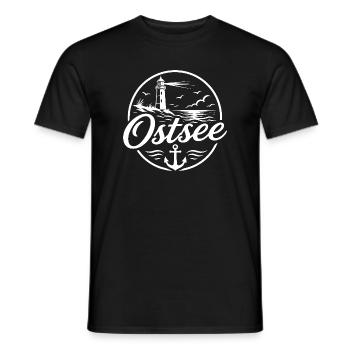 Mer Baltique - T-shirt homme - noir - Devant - AI Model Male 178 light (178cm)
