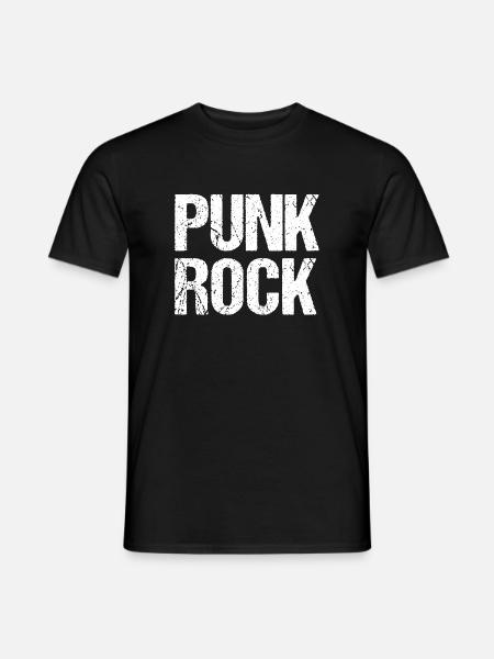 Punkrock Distressed Typografie - Männer T-Shirt - Schwarz