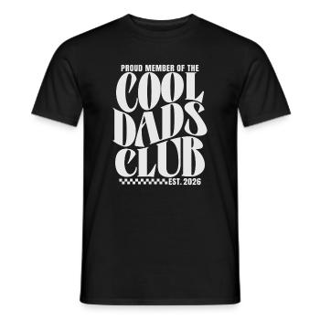 Club des papas cool - Cadeau pour futurs papas 2026 - T-shirt homme - noir - Devant - AI Model Male 178 light (178cm)