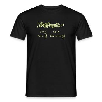 Maxwell's equations - Men's T-Shirt - black - Front - AI Model Male 178 light (178cm)