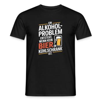 Bier Spruch Alkohol Problem Männerabend JGA Herren - Männer T-Shirt - Schwarz - Vorne - AI Model Male 178 light (178cm)