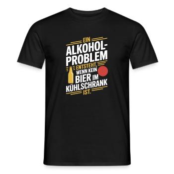 Bier Spruch Alkohol Problem Männerabend JGA Herren - Männer T-Shirt - Schwarz - Vorne - AI Model Male 178 light (178cm)