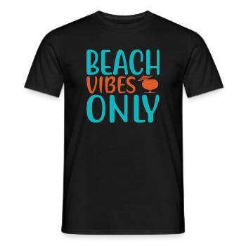 Beach vibes only - Männer T-Shirt - Schwarz - Vorne - AI Model Male 178 light (178cm)