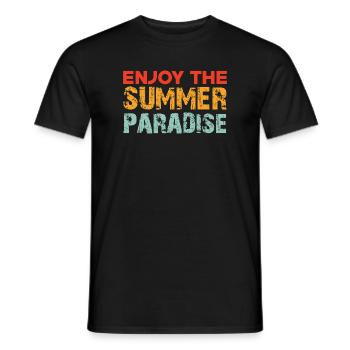 Enjoy the summer paradise - Männer T-Shirt - Schwarz - Vorne - AI Model Male 178 light (178cm)