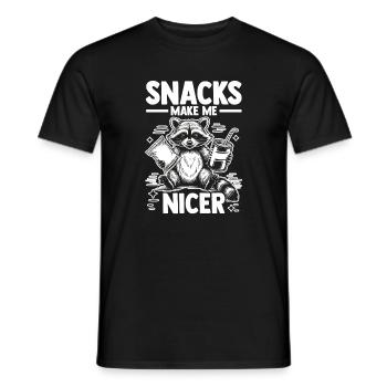 Les snacks de panda poubelle me rendent un raton laveur plus gentil - T-shirt homme - noir - Devant - AI Model Male 178 light (178cm)