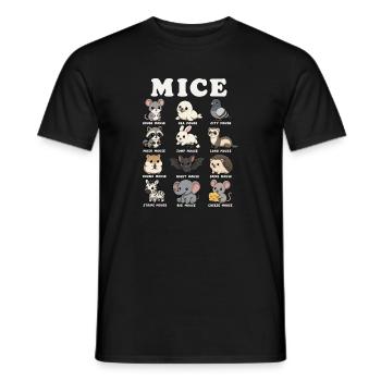  Mäuse Lustige Tierklassifikationsdiagramm Humor - Männer T-Shirt - Schwarz - Vorne - AI Model Male 178 light (178cm)