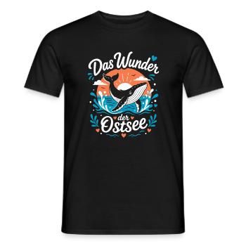 Wunder der Ostsee – Wal & Sonne - Männer T-Shirt - Schwarz - Vorne - AI Model Male 178 light (178cm)
