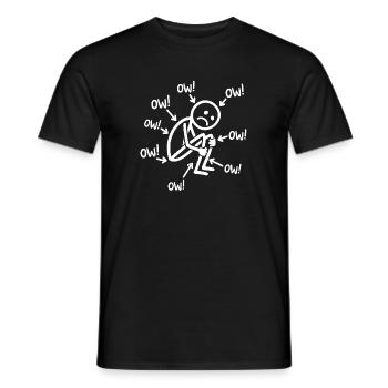 Schmerzliche Strichfigur Ow - Männer T-Shirt - Schwarz - Vorne - AI Model Male 178 light (178cm)
