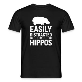 Hippopotamus Sayings Hippopotamus Joke Hippopotamus Gift - Men's T-Shirt - black - Front - AI Model Male 178 light (178cm)