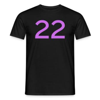 22 - Men's T-Shirt - black - Front - AI Model Male 178 light (178cm)