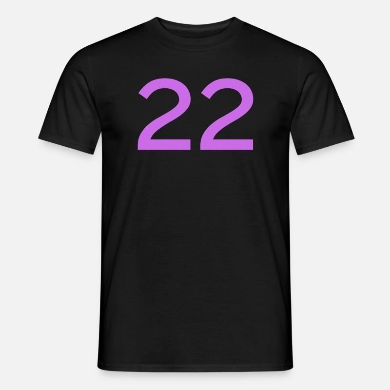 22 - Männer T-Shirt - Schwarz