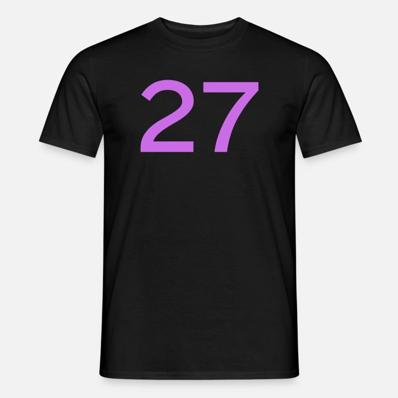 27 - Männer T-Shirt - Schwarz