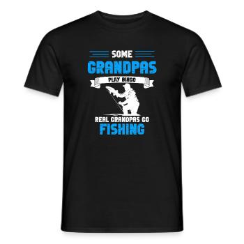 Vrais Grandpas Fish - T-shirt homme - noir - Devant - AI Model Male 178 light (178cm)
