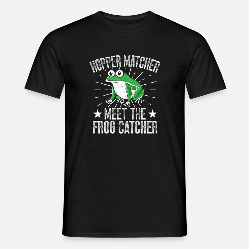 Frog Catcher Hopper Matcher Frog - Männer T-Shirt - Schwarz