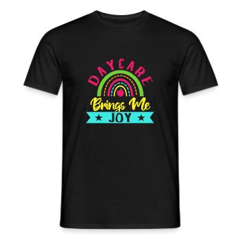 Maître de maternelle m’apporte de la joie Maître de maternelle - T-shirt homme - noir - Devant - AI Model Male 178 light (178cm)