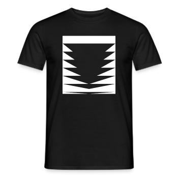 Schwarze Dreiecksmuster - Männer T-Shirt - Schwarz - Vorne - AI Model Male 178 light (178cm)