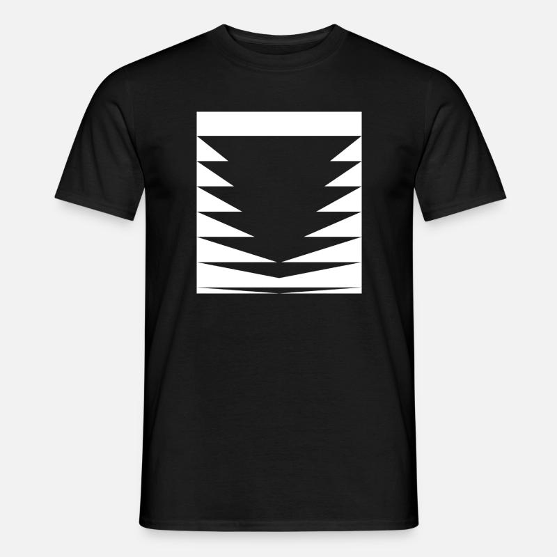 Schwarze Dreiecksmuster - Männer T-Shirt - Schwarz