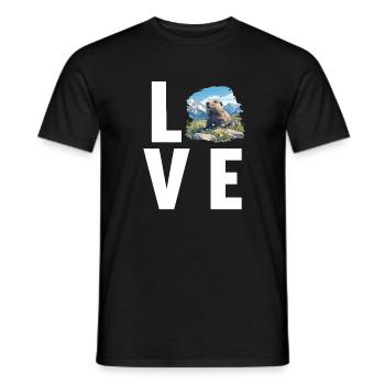 Murmeltiere Murmeltier - Männer T-Shirt - Schwarz - Vorne - AI Model Male 178 light (178cm)