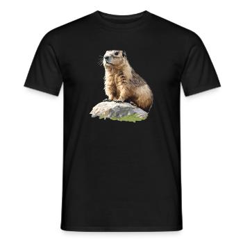 Murmeltiere Murmeltier - Männer T-Shirt - Schwarz - Vorne - AI Model Male 178 light (178cm)