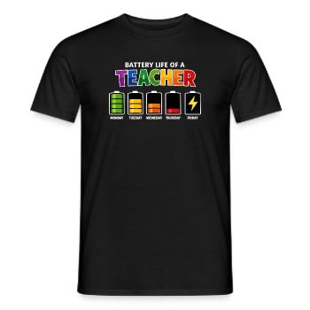 Autonomie d’un enseignant - T-shirt homme - noir - Devant - AI Model Male 178 light (178cm)