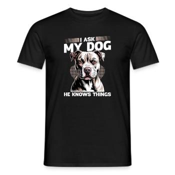 Pitbull Terrier Pittie Dog Breed - Männer T-Shirt - Schwarz - Vorne - AI Model Male 178 light (178cm)