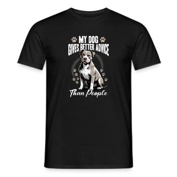 Pitbull Terrier Pittie Dog Breed - Männer T-Shirt - Schwarz - Vorne - AI Model Male 178 light (178cm)