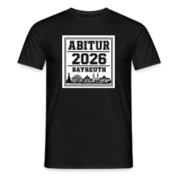Abitur-2026-Bayreuth - Männer T-Shirt - Schwarz - Vorne - AI Model Male 178 light (178cm)