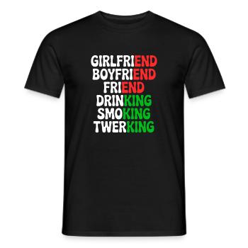 Ex petite amie King JGA Single Party Malle - T-shirt homme - noir - Devant - AI Model Male 178 light (178cm)