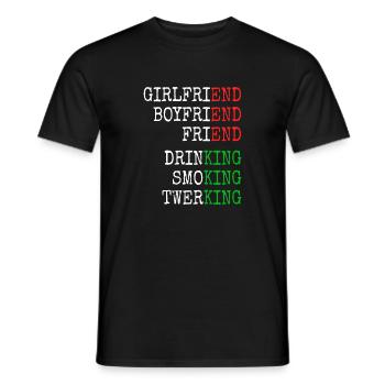 Ex petite amie King JGA Single Party Malle - T-shirt homme - noir - Devant - AI Model Male 178 light (178cm)