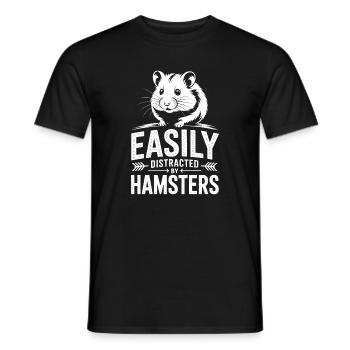 Hamster Sprüche Hamster Lustiges Hamster Geschenk  - Männer T-Shirt - Schwarz - Vorne - AI Model Male 178 light (178cm)