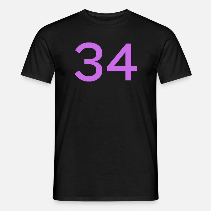 34 - Männer T-Shirt - Schwarz