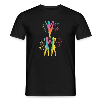 Cheerleader Cheer Mom Cheerleading - Men's T-Shirt - black - Front - AI Model Male 178 light (178cm)