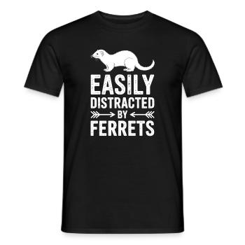 Ferret Sayings Funny Ferret Gift - Men's T-Shirt - black - Front - AI Model Male 178 light (178cm)