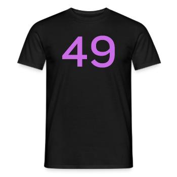 49 - T-shirt homme - noir - Devant - AI Model Male 178 light (178cm)