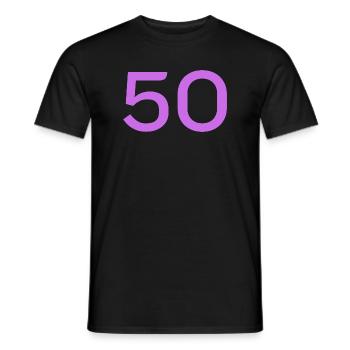 50 - Men's T-Shirt - black - Front - AI Model Male 178 light (178cm)