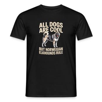 Don norvégien Elkhound norvégien - T-shirt homme - noir - Devant - AI Model Male 178 light (178cm)