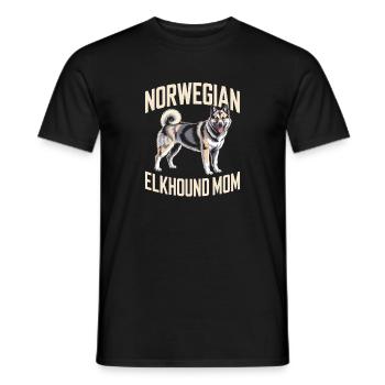 Norwegischer Elchhund Mom Norwegian Elkhound - Men's T-Shirt - black - Front - AI Model Male 178 light (178cm)