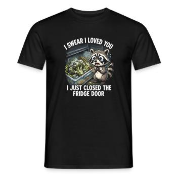 ADHS Waschbär Gemüsefach Kühlschrank Lustig - Männer T-Shirt - Schwarz - Vorne - AI Model Male 178 light (178cm)