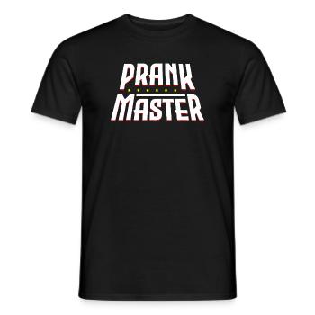 Prank Master Bold Retro Logo - Männer T-Shirt - Schwarz - Vorne - AI Model Male 178 light (178cm)