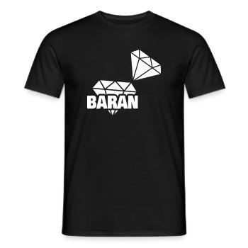 Geometrischer Schmetterling Baran - Männer T-Shirt - Schwarz - Vorne - AI Model Male 178 light (178cm)