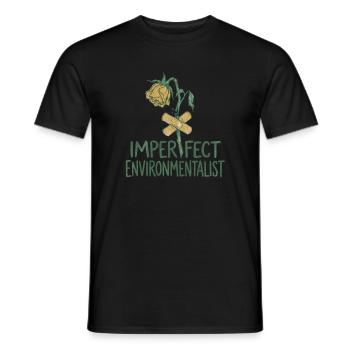 Broken Flower - Men's T-Shirt - black - Front - AI Model Male 178 light (178cm)