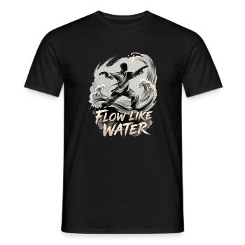 Flow Like Water Tai Chi - Men's T-Shirt - black - Front - AI Model Male 178 light (178cm)