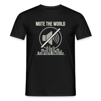 Mute Time - Men's T-Shirt - black - Front - AI Model Male 178 light (178cm)