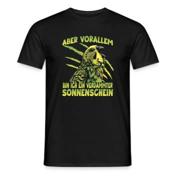 Budgie Wellensittich Australischer Sittich Budgie  - Männer T-Shirt - Schwarz - Vorne - AI Model Male 178 light (178cm)