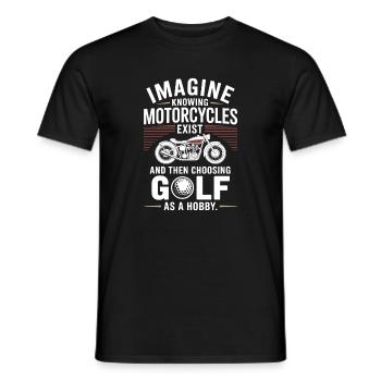 Motorcycles Exist Chopper Motorcycle Rider Biker - Men's T-Shirt - black - Front - AI Model Male 178 light (178cm)